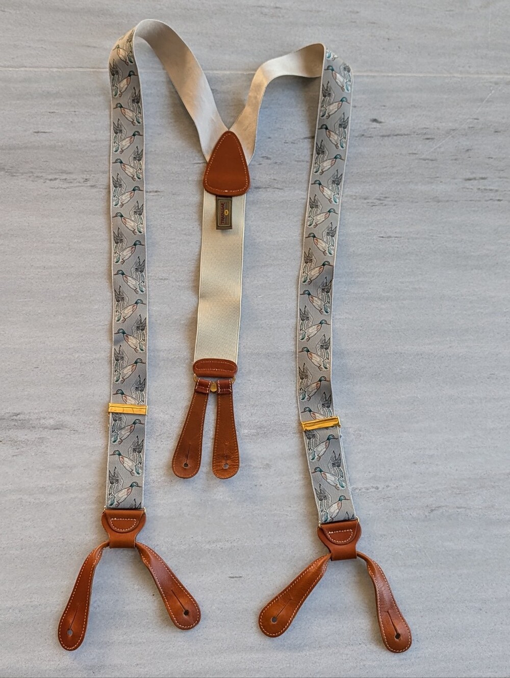 vintage TRAFALGAR duck suspenders